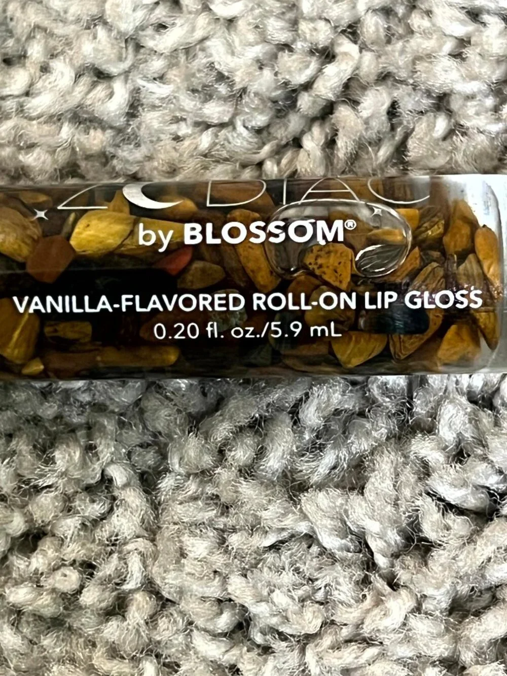 Blossom Zodiac Sign Vanilla Scented  Lip Gloss with Crystals Capricorn